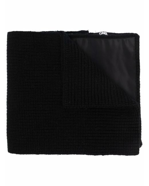 Karl Lagerfeld knitted pocket-detail scarf