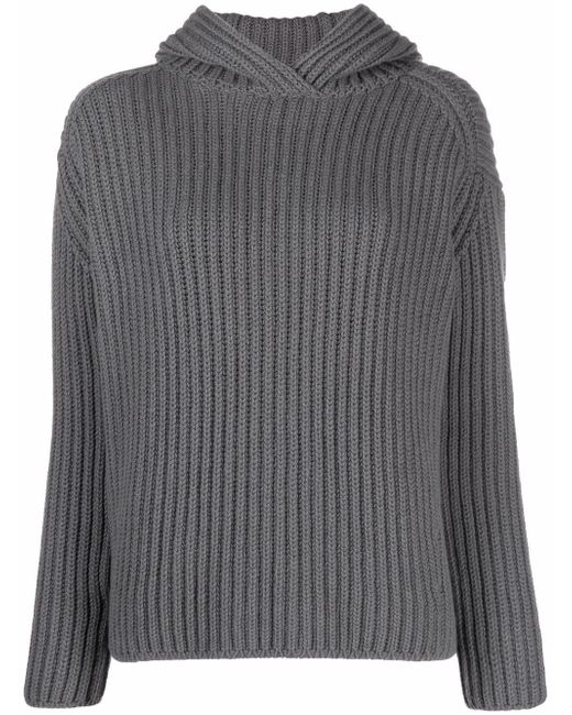 Fedeli rib-knit hooded jumper