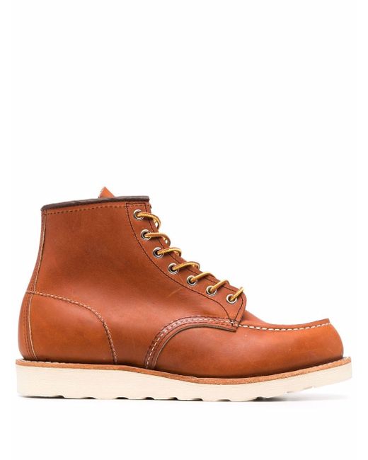Red Wing chunky lace-up leather boots