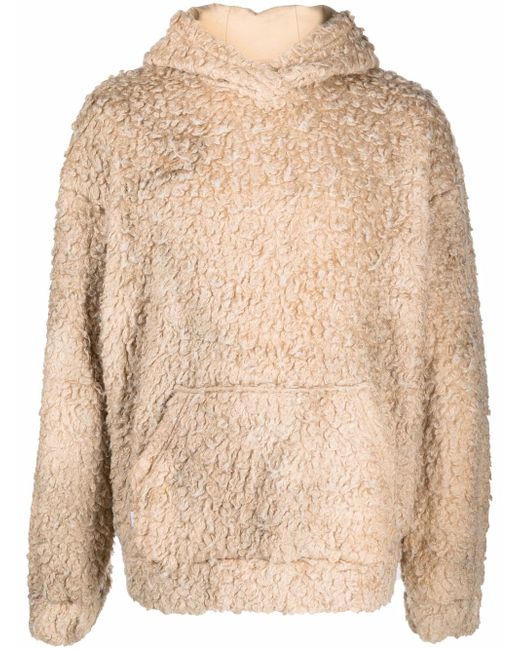 Bonsai teddy-textured pullover hoodie