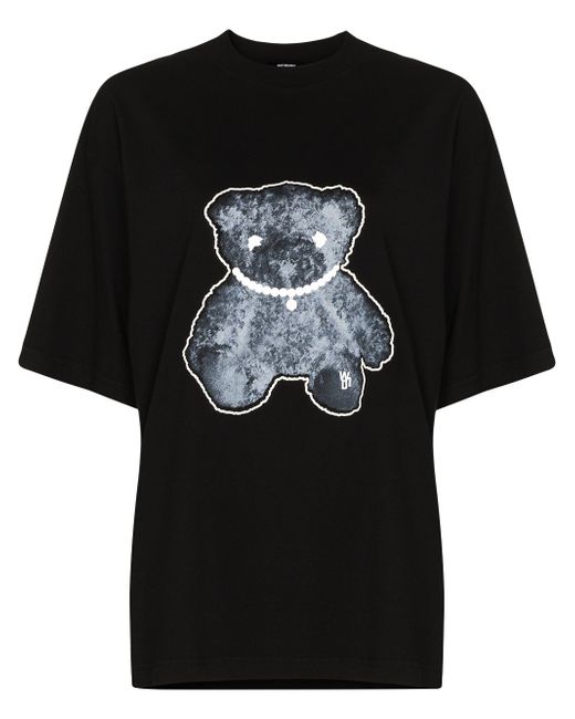 We11done Pearl Necklace Teddy cotton T-shirt