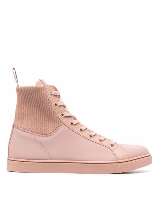 Gianvito Rossi knit-panelled high-top sneakers