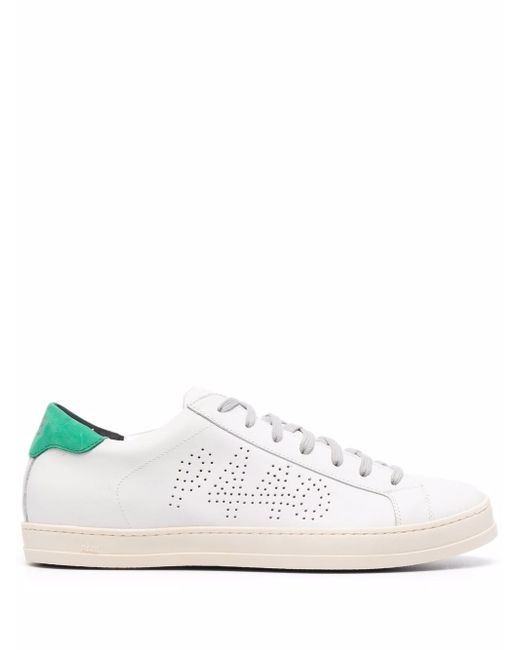 P448 perforated lace-up trainers