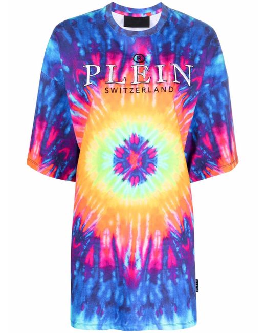 Philipp Plein tie dye-print T-shirt dress