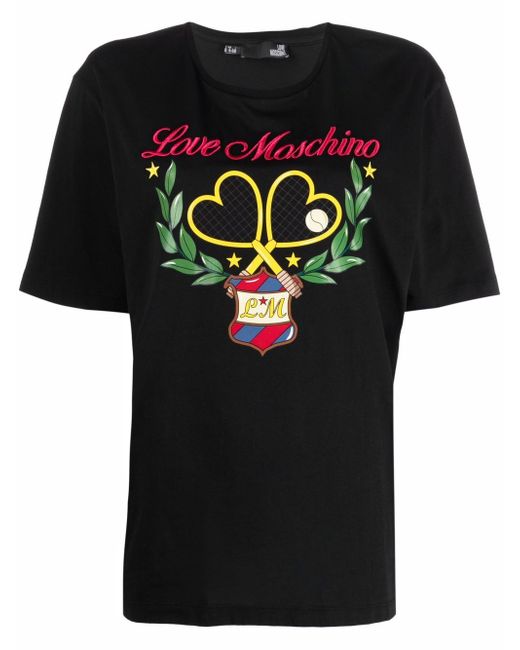 Love Moschino graphic-print cotton T-Shirt