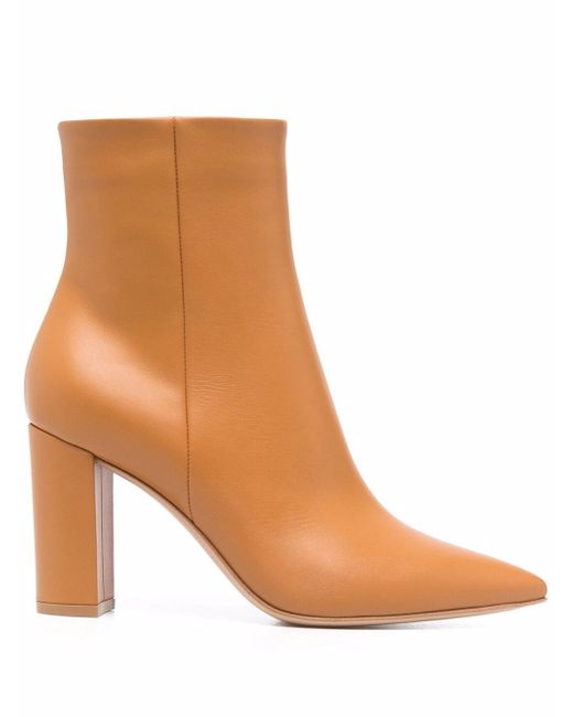 Gianvito Rossi leather block-heel ankle boots