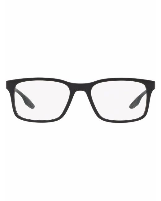 Prada Linea Rossa logo-arm rectangular glasses