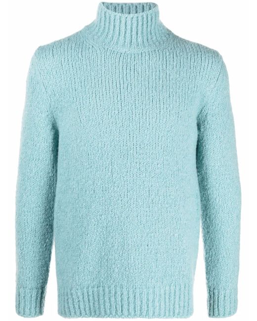 Brioni mock-neck knitted cashmere jumper