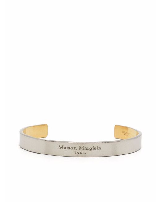 Maison Margiela engraved logo curved bracelet