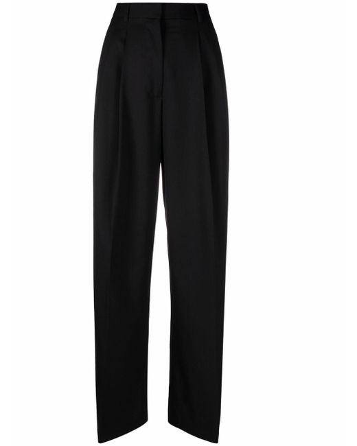 Les Hommes high-waisted side stripe trousers