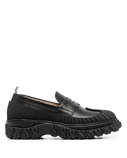 Thom Browne ridged penny loafers