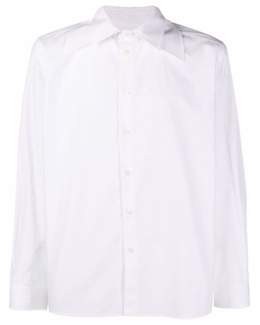 Valentino spread-collar cotton-poplin shirt