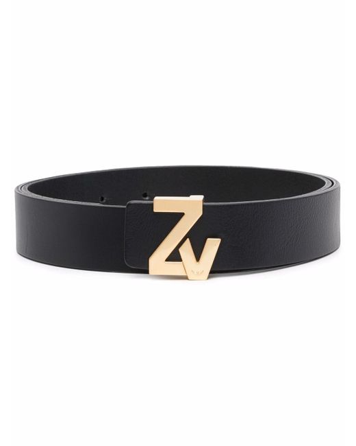 Zadig & Voltaire logo bucklet belt