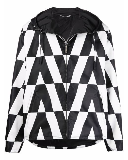 Valentino logo-print hooded jacket