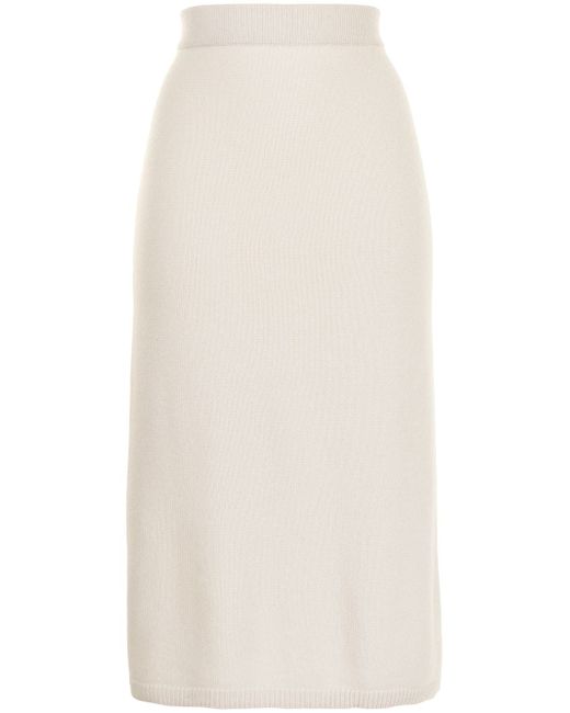N.Peal exposed seam cashmere skirt