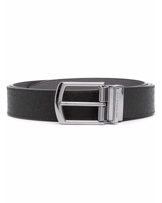 Michael Kors Collection engraved-logo buckle belt