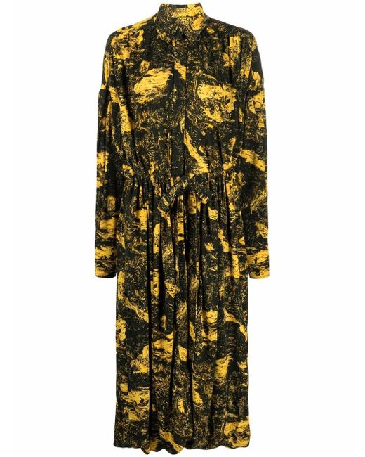 Proenza Schouler abstract-print long-sleeve dress