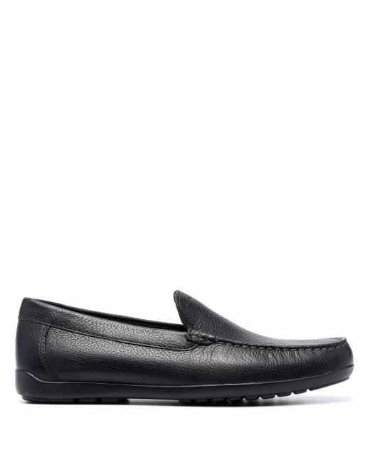Geox almond toe leather loafers