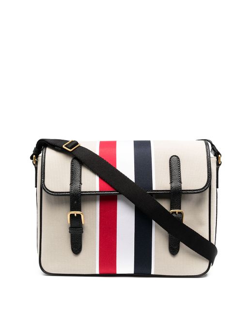 Thom Browne RWB stripe messenger bag