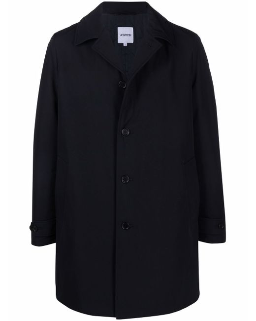 Aspesi single-breasted cotton-blend coat