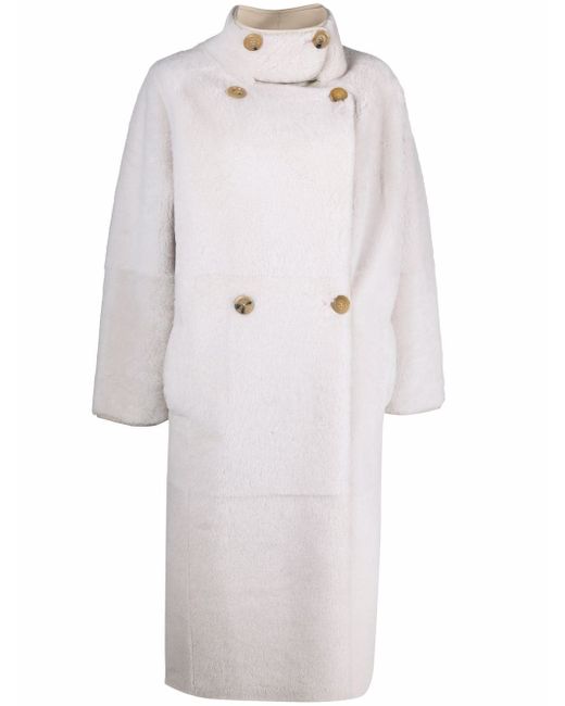 Blancha reversible double-breasted coat
