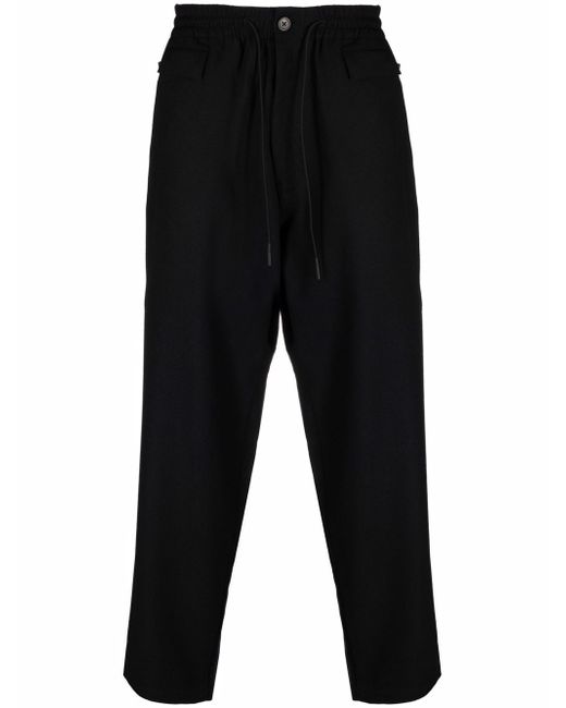 Y-3 straight-leg wool-blend trousers