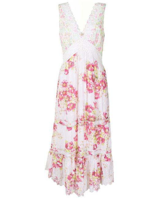 Loveshackfancy floral-print cotton midi-dress