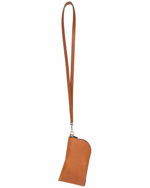 Rick Owens neck-strap leather wallet