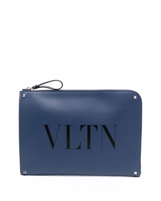 Valentino Garavani VLTN logo-print oversized clutch