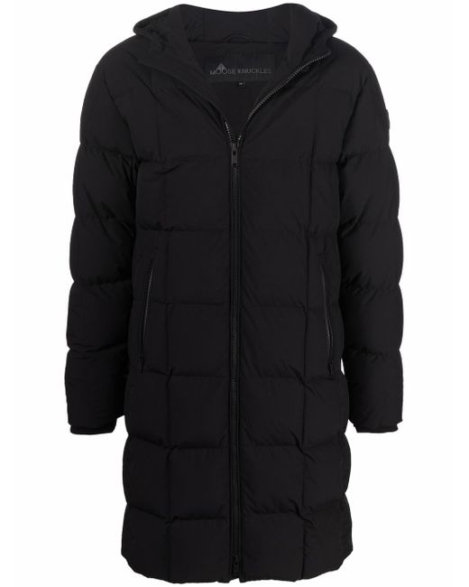 Moose Knuckles logo patch puffer coat