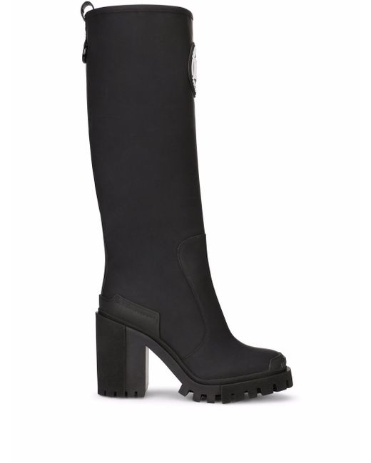 Dolce & Gabbana chunky knee-length boots
