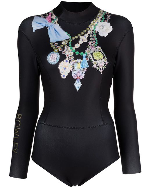 Cynthia Rowley jewel necklace wetsuit