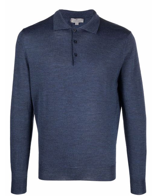 Canali knitted button sweatshirt