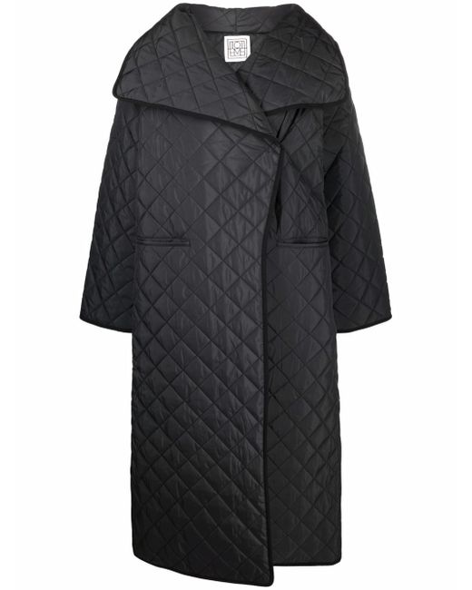 Totême oversize quilted wrap coat