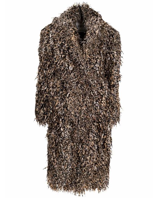 Balenciaga laser-cut faux-fur coat