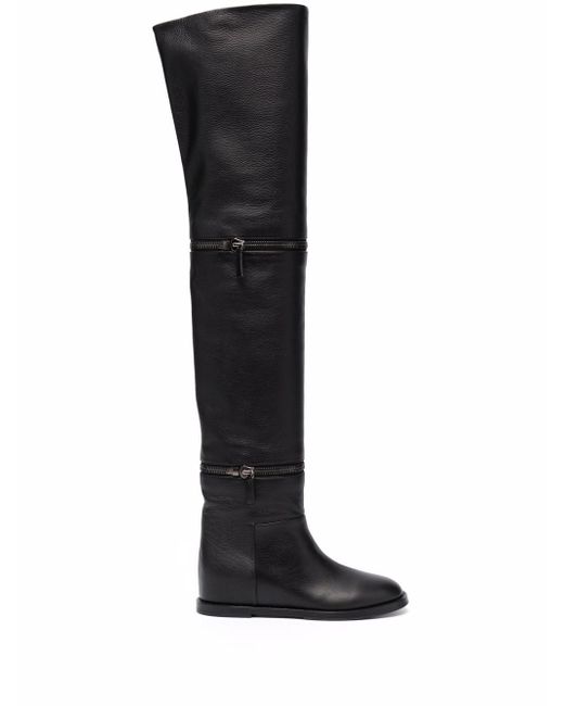 Casadei two-way leather boots