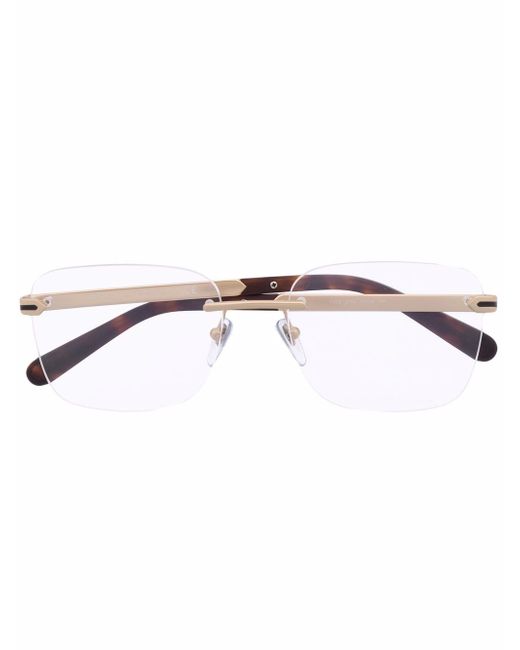 Bvlgari rimless square-frame glasses