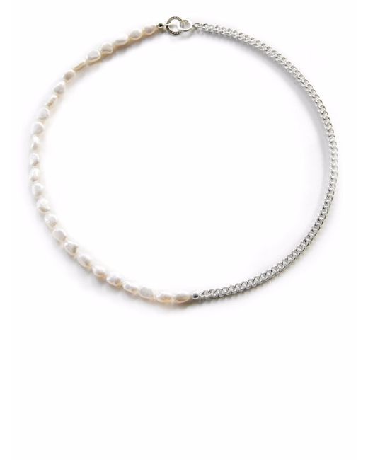 Norma Jewellery Phoenix silver and pearl necklace