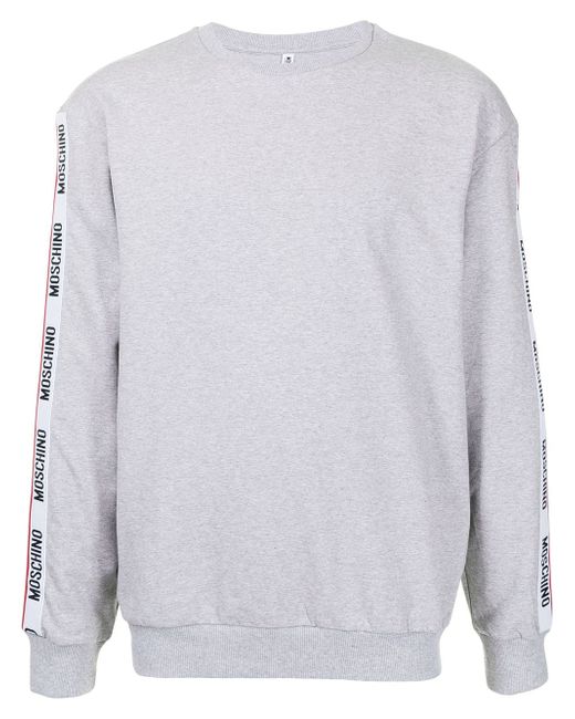 Moschino logo-tape crew neck sweatshirt