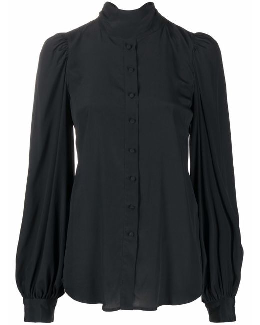 Wandering stand-up collar blouse
