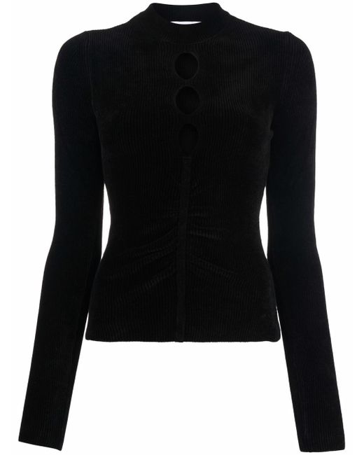 Msgm cut-out detail knitted top