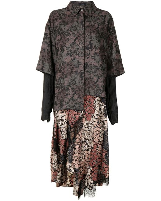 Goen.J floral-print layered dress