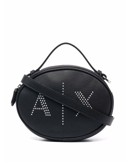 Armani Exchange studded-logo crossbody bag