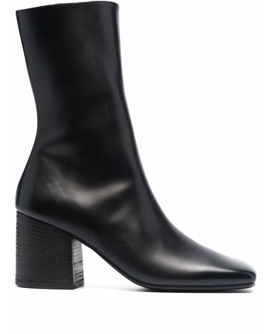 Marsèll square-toe mid-calf leather boots