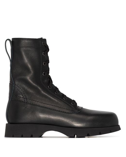 Jil Sander leather combat boots