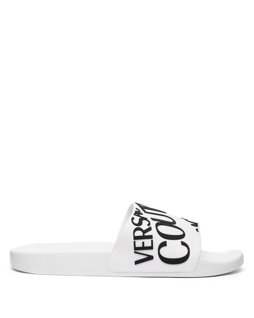 Versace Jeans Couture logo-debossed two-tone slides