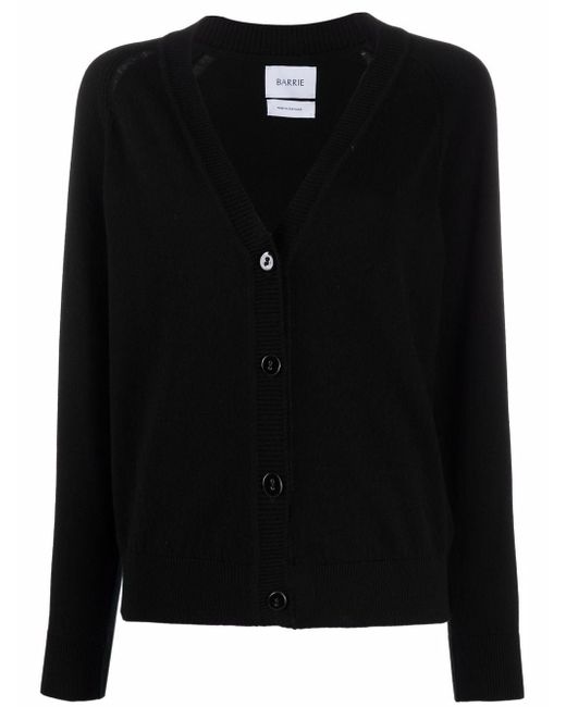 Barrie rib-trimmed cashmere cardigan