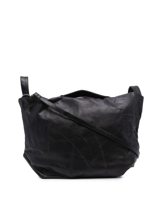 Discord Yohji Yamamoto scratched-effect tote bag