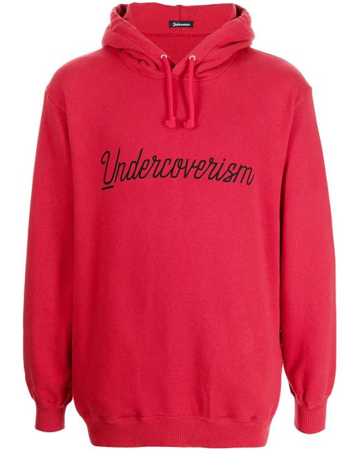 Undercoverism cursive logo-print hoodie