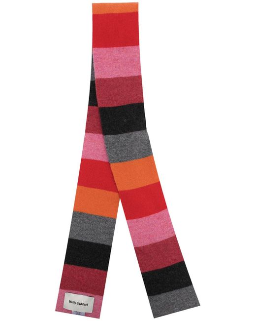 Molly Goddard stripe-knit wool scarf